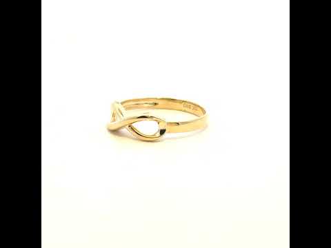 10K Two-Tone Gold Womens Infinity Ring