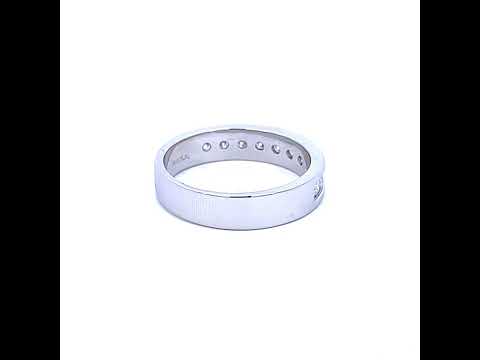 925 Sterling Silver Womens Moissanite 0.75Ct Wedding Band Ring