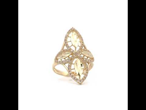 14K Gold Cubic Zirconia Ring