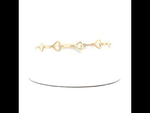 14K Gold Bracelet 8" (7"+1")