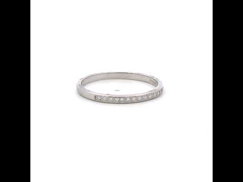 925 Sterling Silver Womens Round 0.25ct Moissanite Eternity Band Ring Size 9