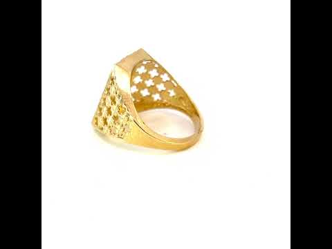 10K Yellow Gold Mens Fashion Ring