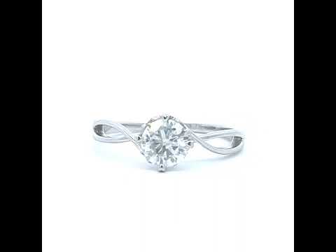 925 Sterling Silver Womens 1.00ct Moissanite Fashion Engagement Ring Size 8