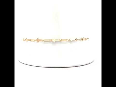 14K Gold Bracelet 8" (7"+1")