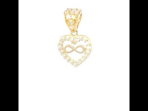 14K Gold Cubic Zirconia Pendant