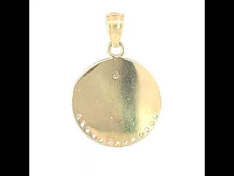 14K Gold Cubic Zirconia Pendant