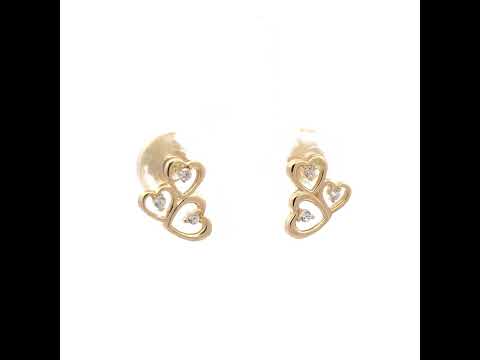 14K Gold Cubic Zirconia Earring