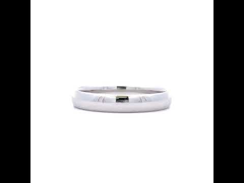 14K White Gold Wedding Band Comfort-Fit 4mm-12