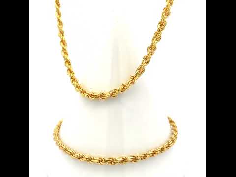925 Silver Solid Rope Chain 3.5mm-20"