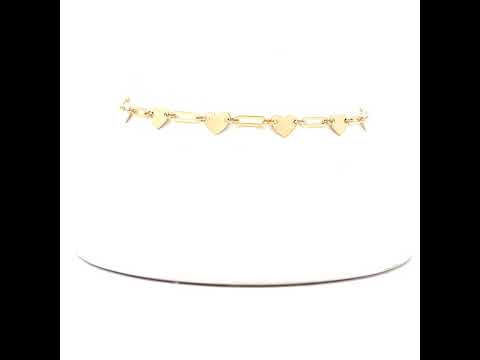 14K Gold Anklet 10" (9"+1")