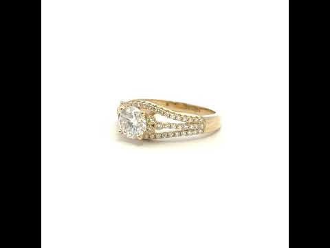 14K Gold Moissanite Ring S7