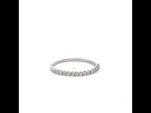 925 Sterling Silver Womens Round 0.28ct Moissanite Eternity Band Ring Size 8