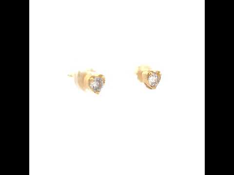 14K Gold Cubic Zirconia Earring