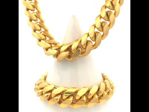925 Silver Solid Miami Cuban Chain 14.5mm-22"