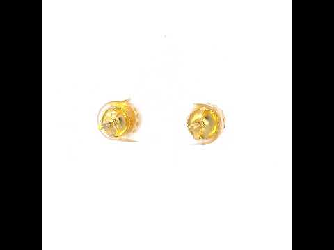 925 Sterling Silver Womens Yellow-tone 0.53ct Moissanite Fashion Stud Earrings