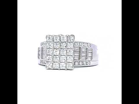 925 Sterling Silver Womens Cubic Zirconia Cinderella Ring Size 8
